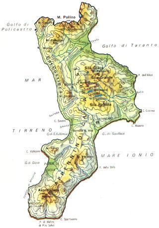 cartina Calabria