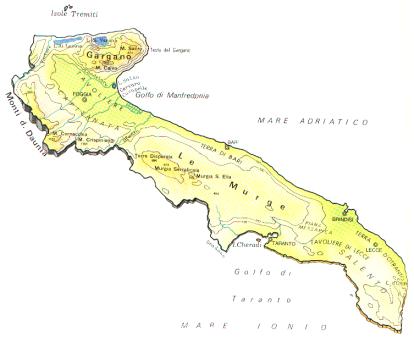 cartina Puglia