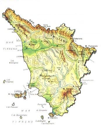 cartina Toscana